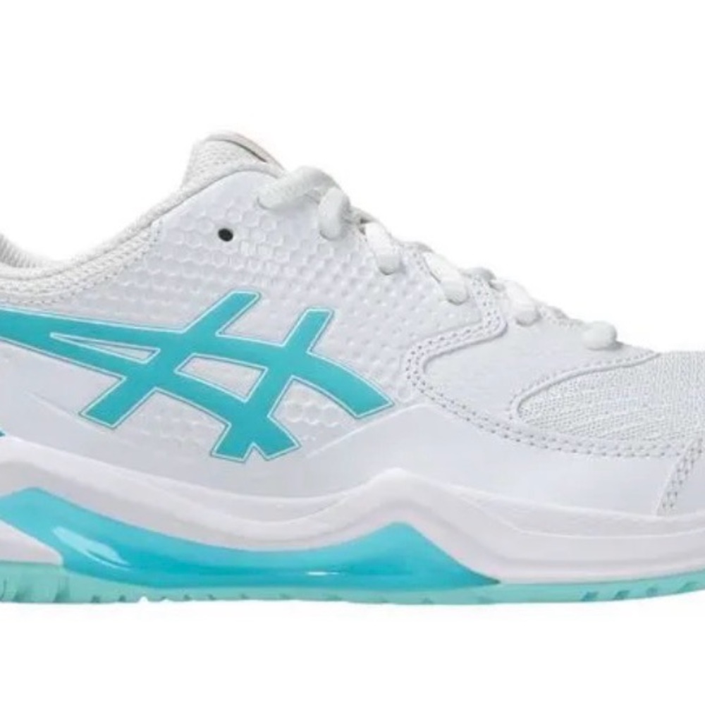 ASICS Women's White and Aqua Athletic Shoes